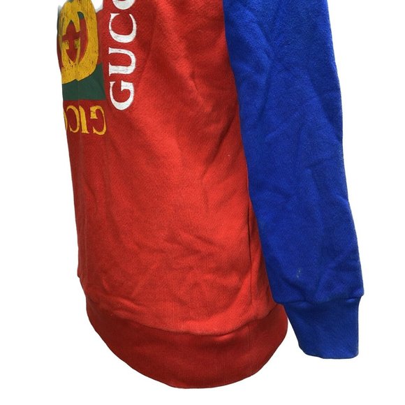 100% Auth GUCCI Oversize Sweatshirt Men's with Gucci Logo Size XS - Picture 5 of 9